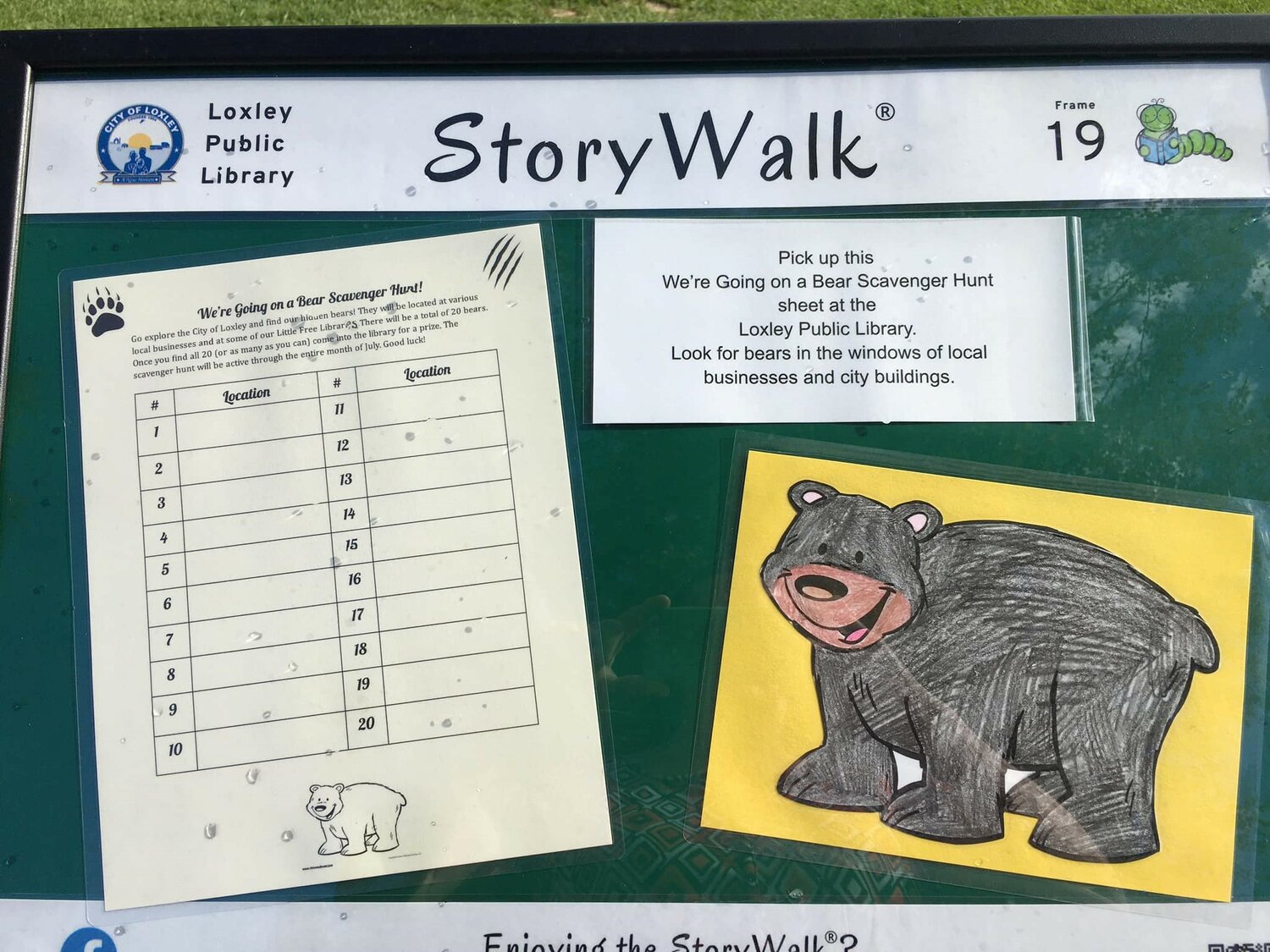 This StoryWalk was made possible through funds received from a Library Services and Technology Act grant and the City of Loxley