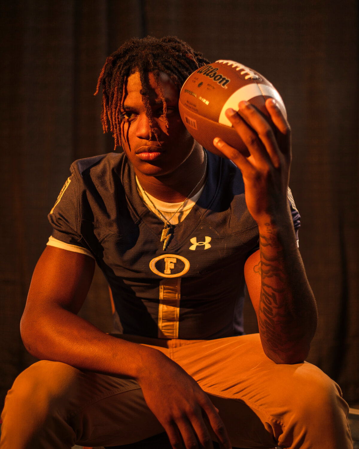 Perry Thompson poses for a picture during the second-annual Gulf Coast Media Day at the Orange Beach Event Center on Thursday, July 27. Two days later at Big Cat Weekend, Thompson announced he flipped his commitment from Alabama to Auburn.