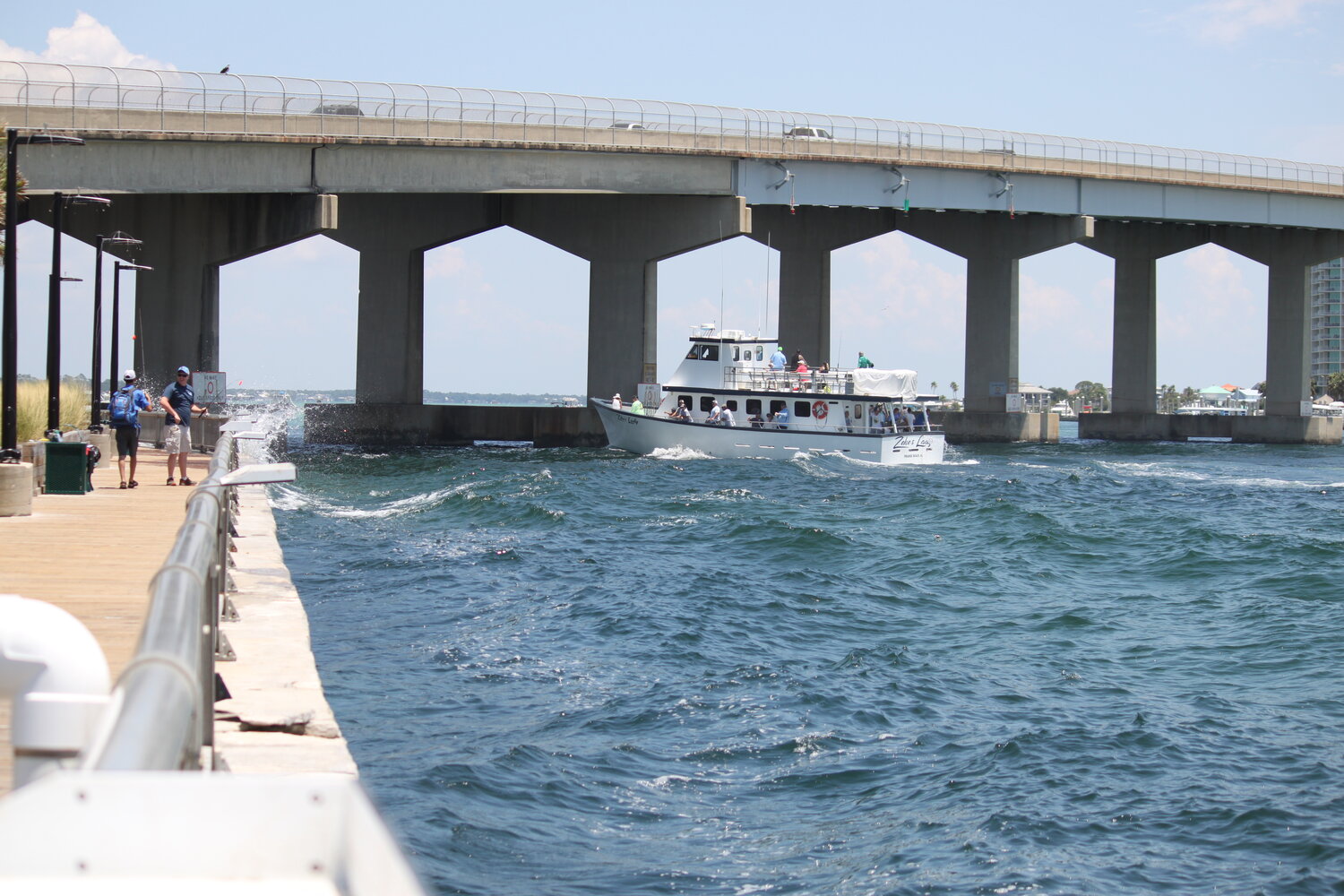 Perdido Pass is a a busy water way for boat traffic.