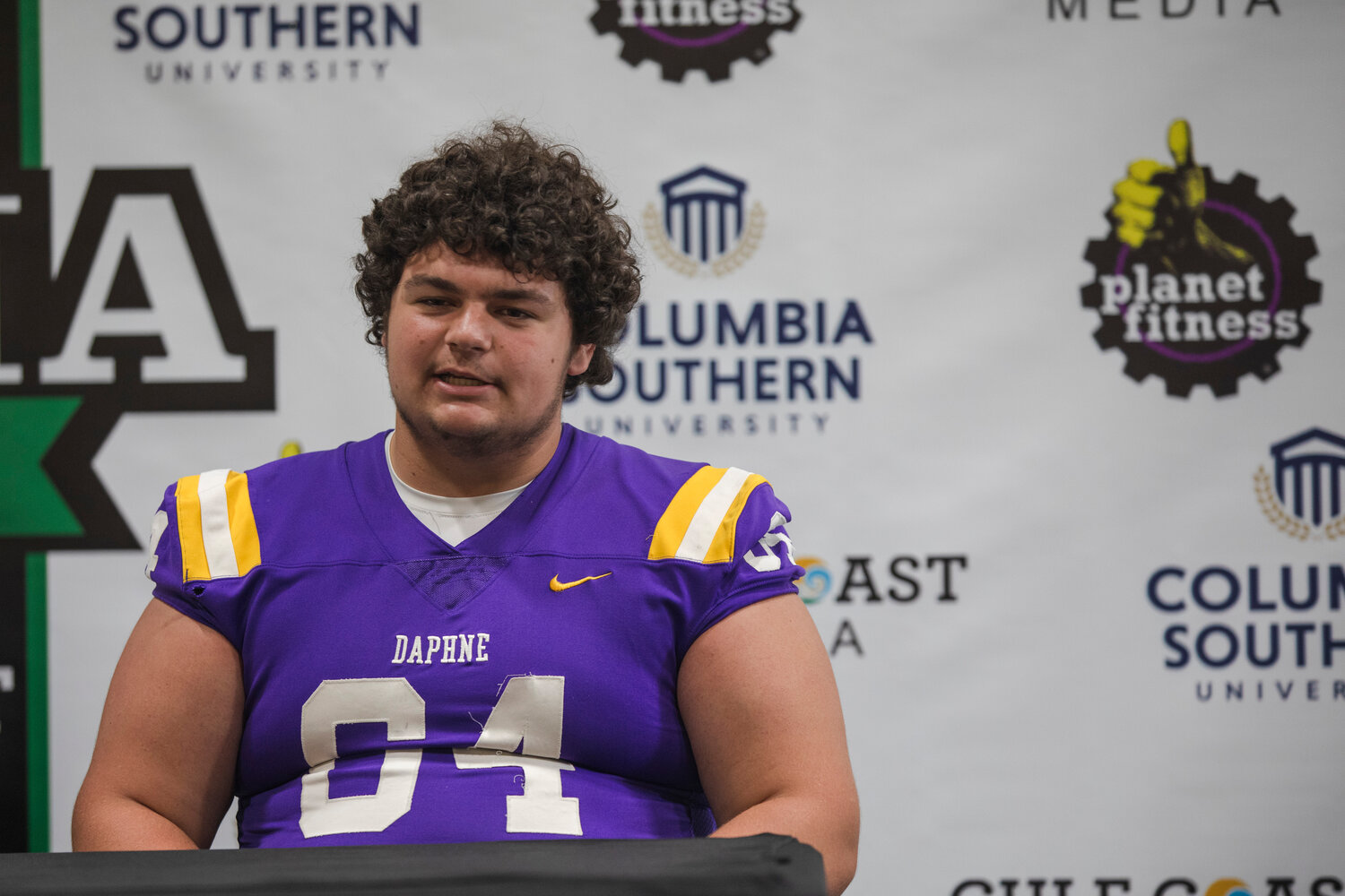 Daphne senior Cooper Donoghue will look to lead from the offensive line for the Trojans who start their season on Friday, Aug. 25, on the road against Murphy. Donoghue was one of Daphne’s media day representatives in Orange Beach on July 27.