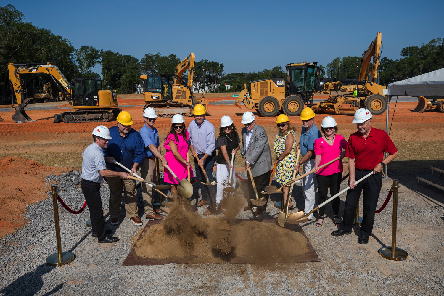 The Poarch Band of Creek Indians, Holtz Companies and the city of Foley broke ground Tuesday, Aug. 15, on an $18 million seasonal workforce campus in Foley.
