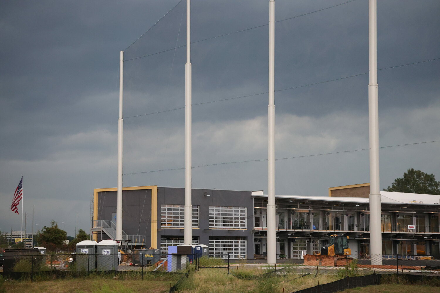 According to David Rogers, vice president of economic development in Mobile, the construction of the Top Golf has reached a milestone. “You are starting to see the poles and nets that are coming out of the ground,” said Rogers. “It is really unique because you can really see this facility from far away.”