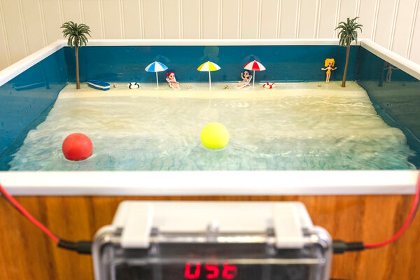 A rip current simulator was presented at the round table meeting.