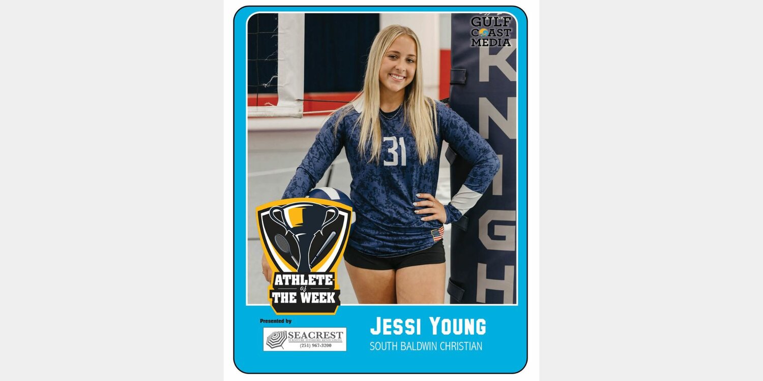 Thanks to a 12-assist, 6-ace and 3-kill performance, Gulf Coast Media readers selected South Baldwin Christian Academy junior Jessi Young as the fourth winner of the Seacrest Furniture Athlete of the Week. Stay tuned for the next poll to open on Mondays at noon on gulfcoastmedia.com/athlete.