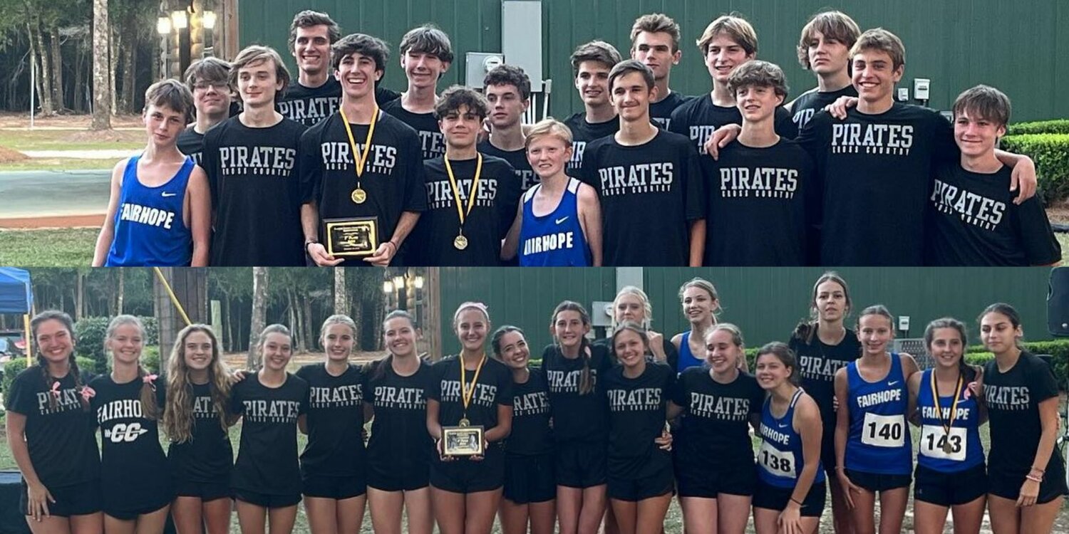 Both Fairhope cross country squads earned third place in their respective team competitions on Thursday, Oct. 19, in Bay Minette for the Baldwin County championship meet at Bicentennial Park. Anna Bowler Conyers, Lane Watson and Ian Brown all recorded top-15 finishes to earn All-County honors.