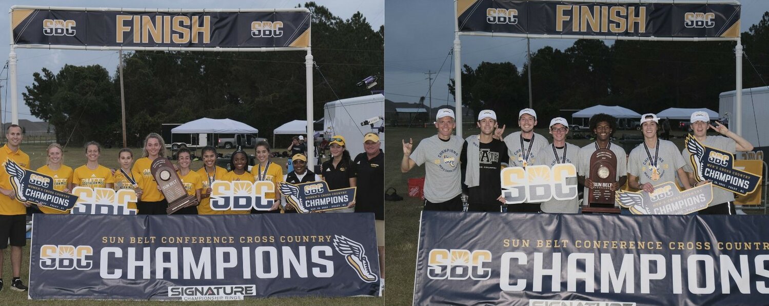 Cross country teams from Southern Mississippi and Arkansas State claimed the inaugural Sun Belt Championship hosted at the Graham Creek Nature Preserve on Oct. 28, 2022. The City of Foley is once again hosting the conference championship this fall with the 2023 meet scheduled for this Saturday, Oct. 28.