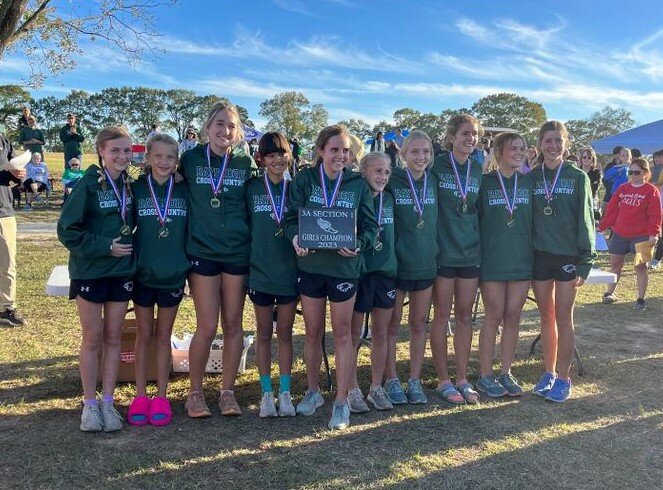 The girls’ cross country team from Bayshore Christian School had the first six finishers at Thursday’s Class 3A Section 1 championship meet in Andalusia to help earn the team title. Seventh-grader Anna Dernlan was the Eagles’ fastest runner to help the squad claim its fourth consecutive sectional team championship.