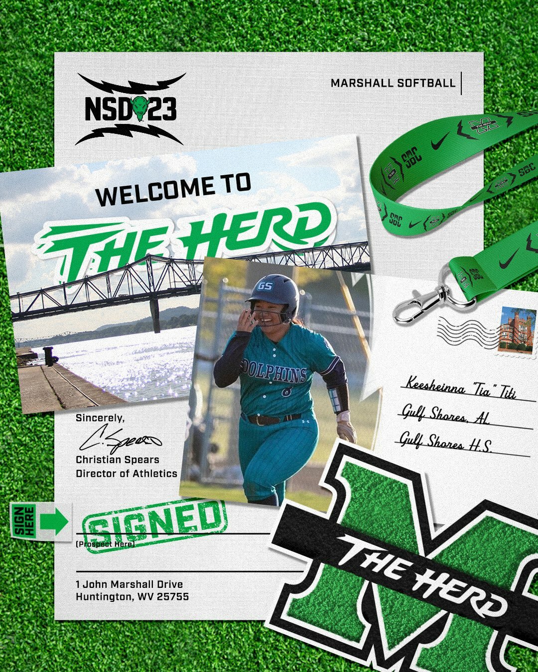 One of the additions to next year’s Marshall softball team will come from Gulf Shores in the form of all-state and all-star catcher Keesheinna “Tia” Titi. The Dolphin senior announced her commitment to the Thundering Herd on Sept. 5.