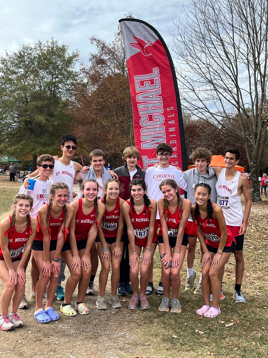 Both cross country teams from St. Michael Catholic earned top-10 finishes where the boys’ team earned fifth and the girls’ squad took eighth. Senior Ryan Lankford (18th) and junior Natalia Pyatt (39th) led their respective teams on the Class 4A stage.