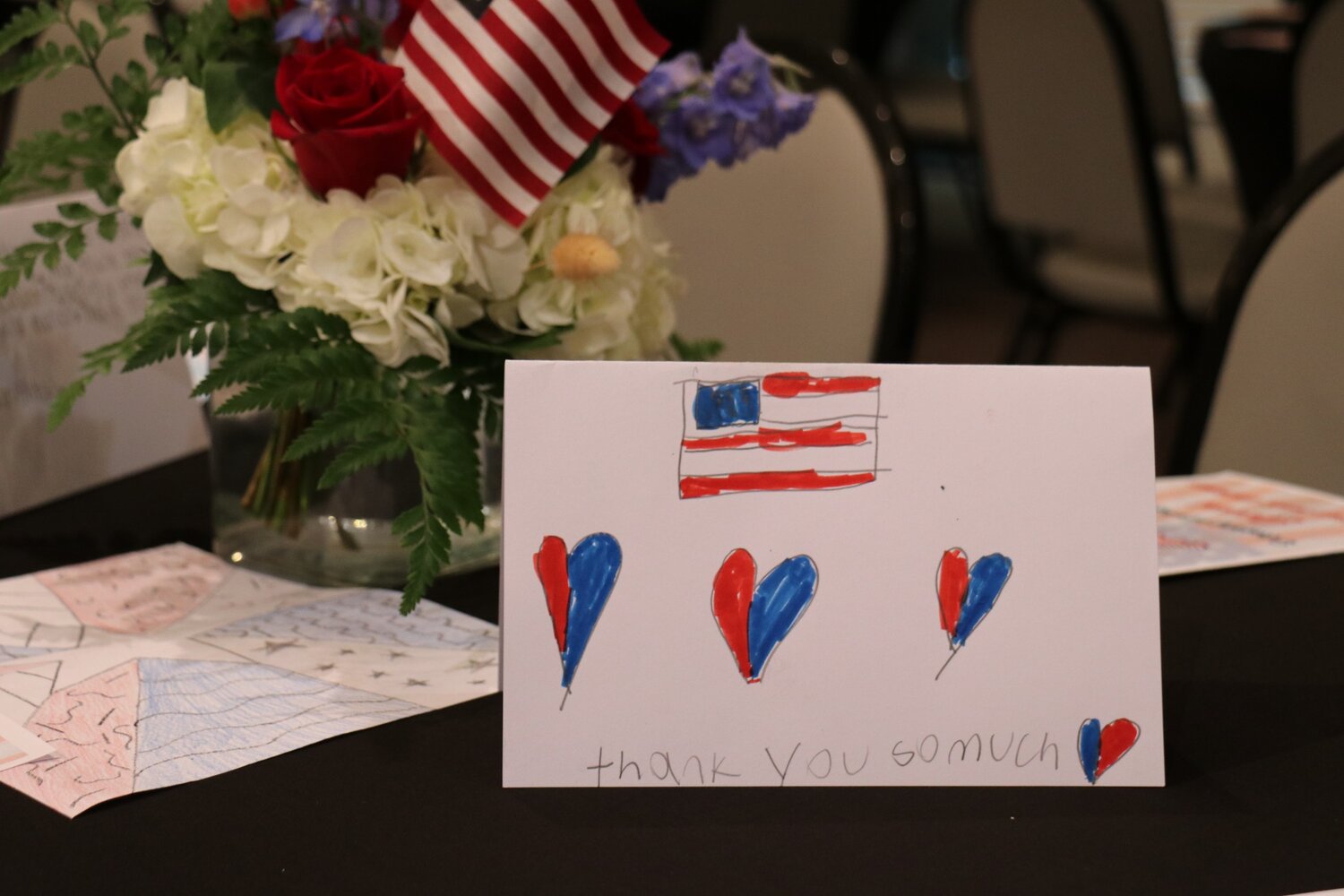 Bay Minette Elementary Students decorated letters and cards for annual City of Bay Minette Veterans Day breakfast for local veterans and their families.