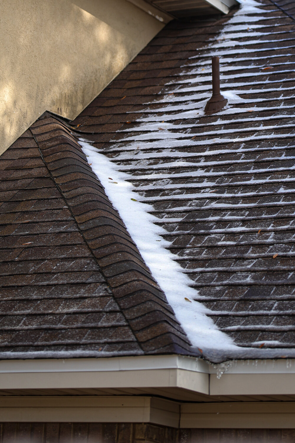 Ice on the roof of a home the morning of Jan. 16.