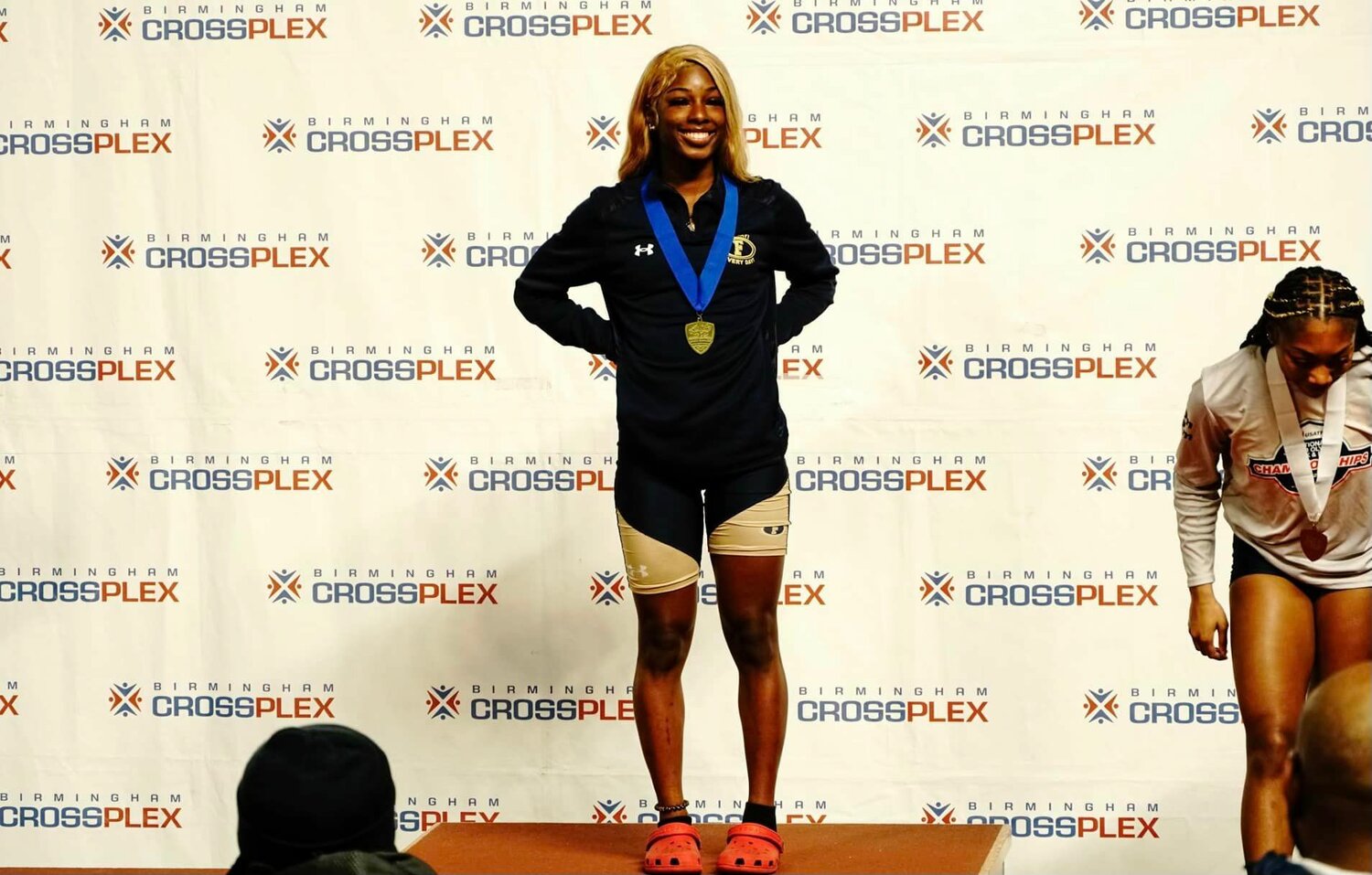 Foley senior Destiny Roper took the top spot on the Birmingham Crossplex’s podium with a 7.66 in the 60-meter dash on Saturday, Jan. 27, during the Last Chance Invitational. Roper returned to the podium on Saturday, Feb. 3, during the AHSAA Class 7A State Indoor Track Championships with a third-place finish in 7.77 seconds.