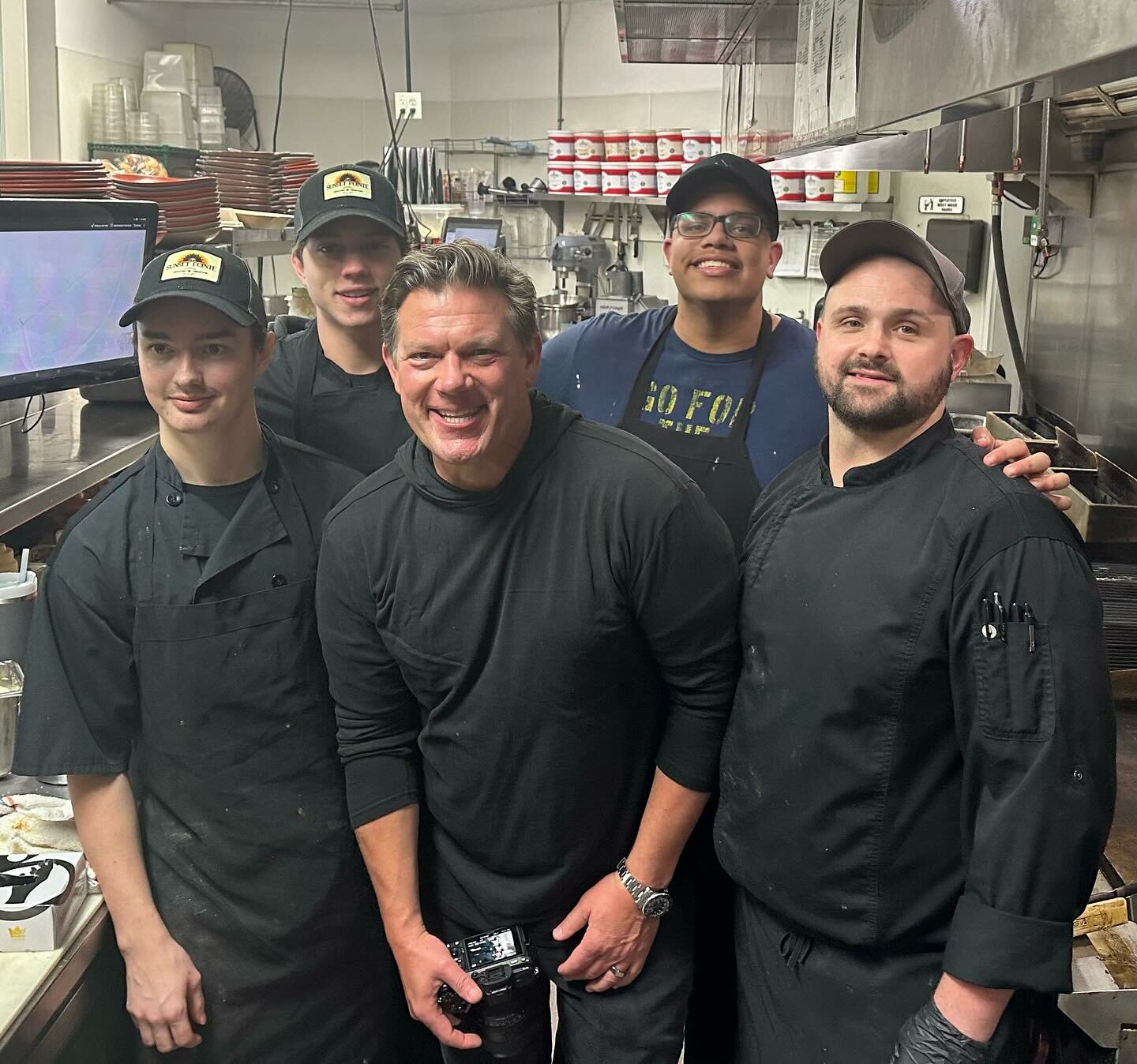 Tyler Florence and the Sunset Pointe kitchen crew.