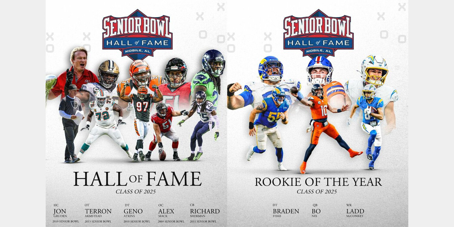 Armstead, Atkins, Gruden, Mack, Sherman named to Senior Bowl Hall of ...