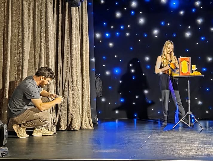 A behind-the-scenes look as GCM Chief Digital Officer and photojournalist Micah Green works on taking photos during Baylee Jade’s rehearsal.