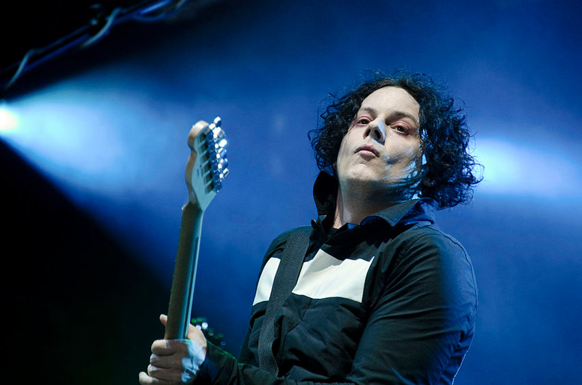 U.S. singer and guitarist Jack White performs on stage on the third day of the Eurockeennes festival on July 1, 2012, in the French eastern city of Belfort. (SEBASTIEN BOZON/AFP/Getty Images/TNS)
