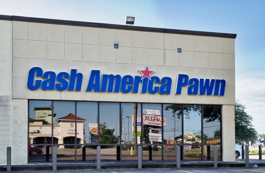 A Cash America Pawn building on June 3, 2021 in Houston. (Brett Hondow/Dreamstime/TNS)