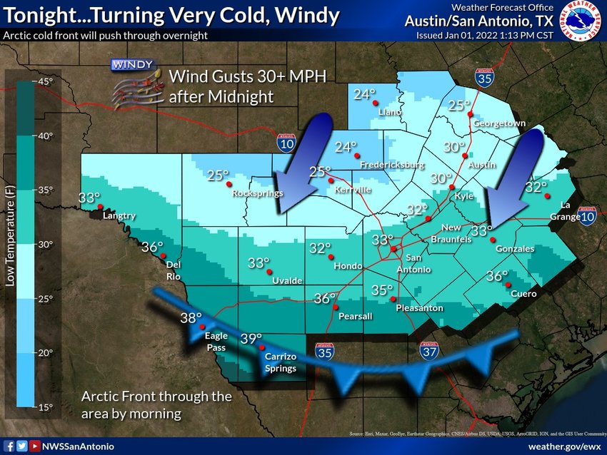 An overnight freeze gripped Williamson County and Central Texas on Sunday, Jan. 1, 2022.