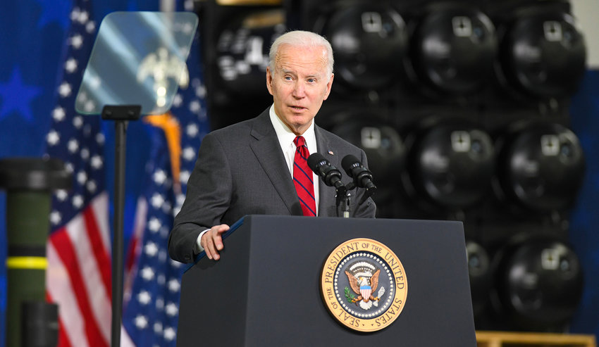 U.S. President Joe Biden pictured May 3, 2022, in Troy, Alabama. (Julie Bennett/Getty Images/TNS)