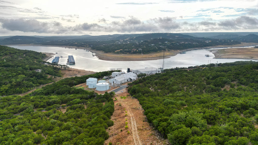 A new break in the recently repaired section of the Brushy Creek Regional Utility Authority's (BCRUA) 36-inch raw water intake pipeline was discovered. The Cedar Park Treatment Plant on Lime Creek Road at Lake Travis (below) is located close to where the break occurred in an underwater section of the pipeline. Cedar Park plant is not directly impacted by the break, which impacts the BCRUA water treatment plant located elsewhere in Cedar Park.