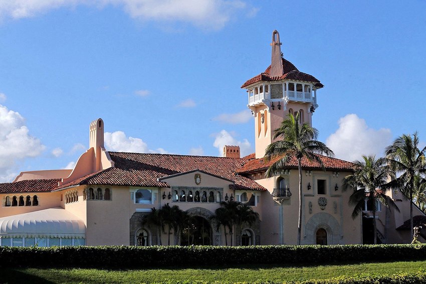 Former president Donald Trump's Mar-a-Lago resort in Palm Beach, Florida.
