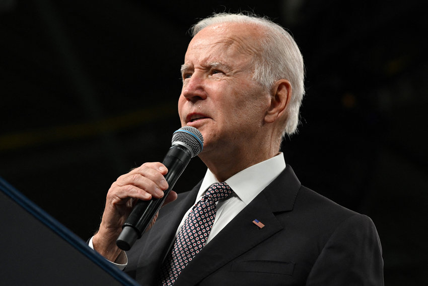 President Joe Biden speaks on Oct. 6, 2022, in Poughkeepsie, New York.