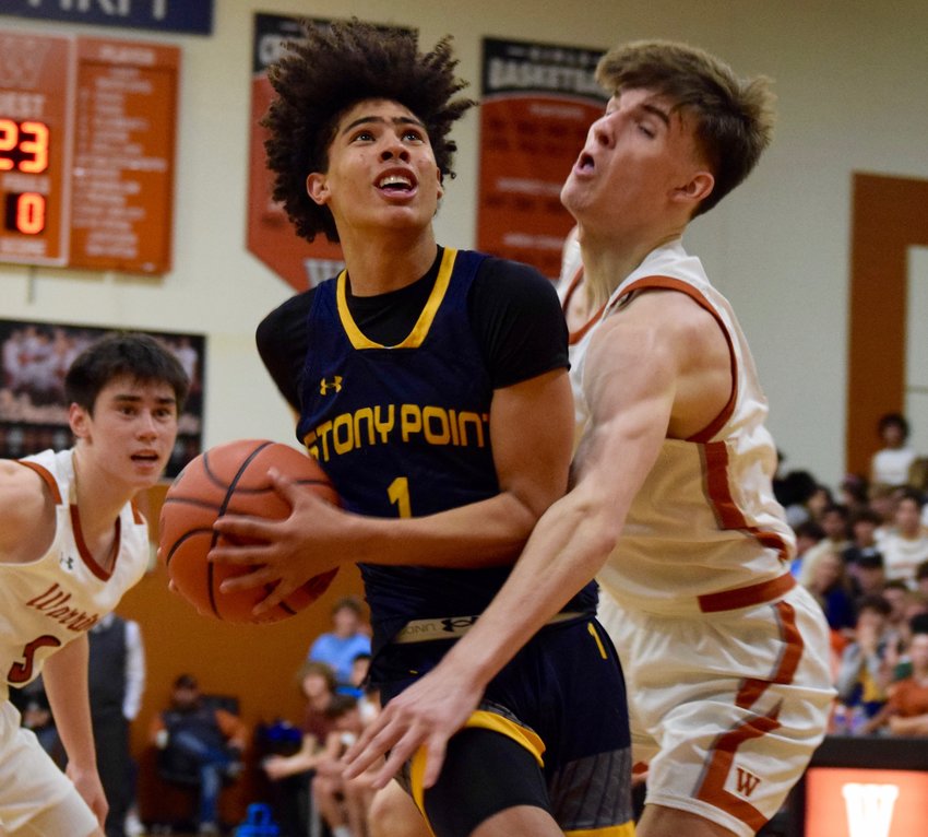 Uzziah Buntyn scored 10 points as Stony Point beat Westwood on Friday to improve to 5-0 in district play.