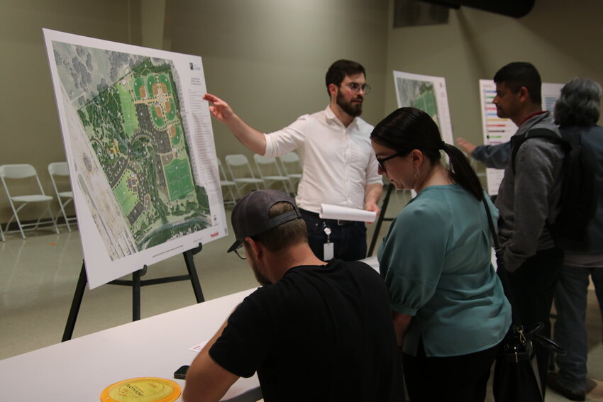 The City of Leander held a public input session with its engineering firm Parkhill last Thursday, March 30, 2023, for its drafts of its master plan for the proposed Leander Municipal Athletic Complex at South San Gabriel River Park.