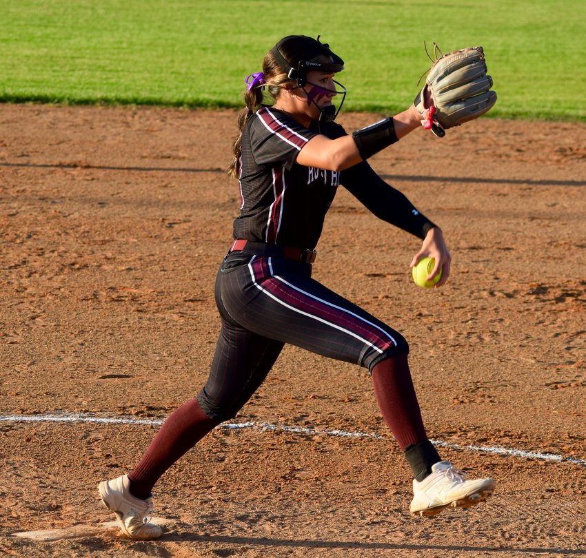 Round Rock senior Maddy Azua pitched a complete game shutout on Tuesday, allowing just one hit with nine strikeouts. The Dragons beat Cedar Ridge 2-0 to clinch the district title.
