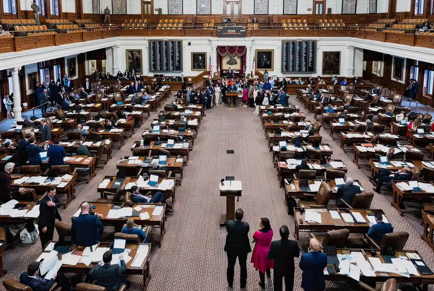 Lawmakers on the House floor at the state Capitol on April 6, 2023.