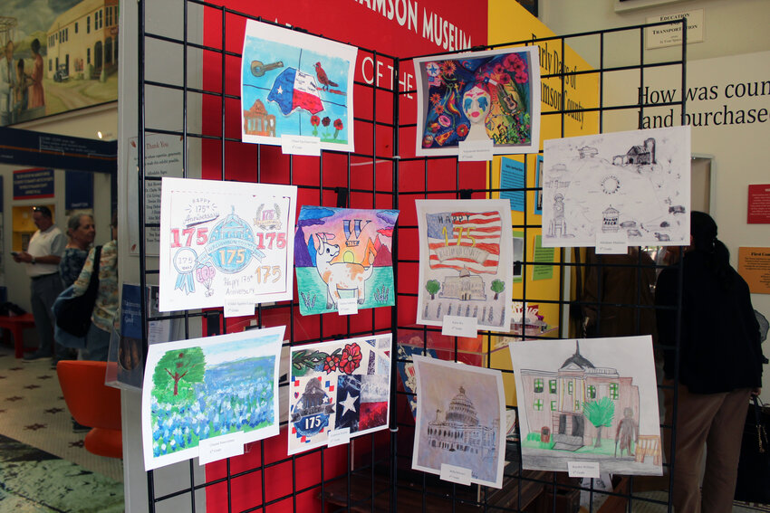 Student art contest winners were on display for Williamson County's 175th Birthday Celebration art contest.