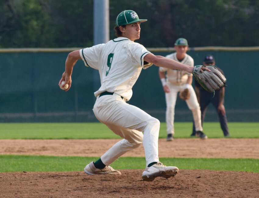Drew Robertson had seven strikeouts in Cedar Park's Game 1 win over Medina Valley on Thursday. The Timberwolves swept the Panthers to advance to the regional quarterfinals.