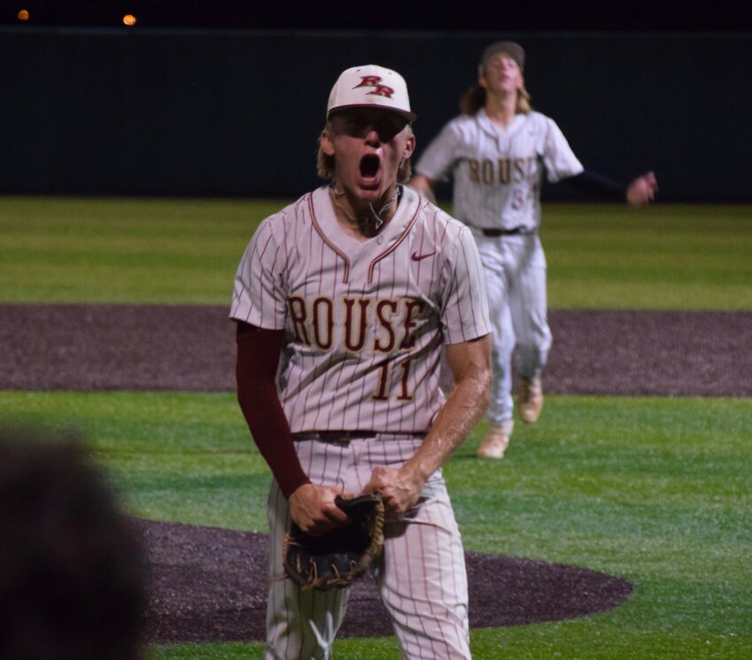 Rouse senior Collin Carrejo pitched five innings on Friday, allowing two runs with five strikeouts as the Raiders rallied for a 9-8 win over Cedar Park in the regional quarterfinals.