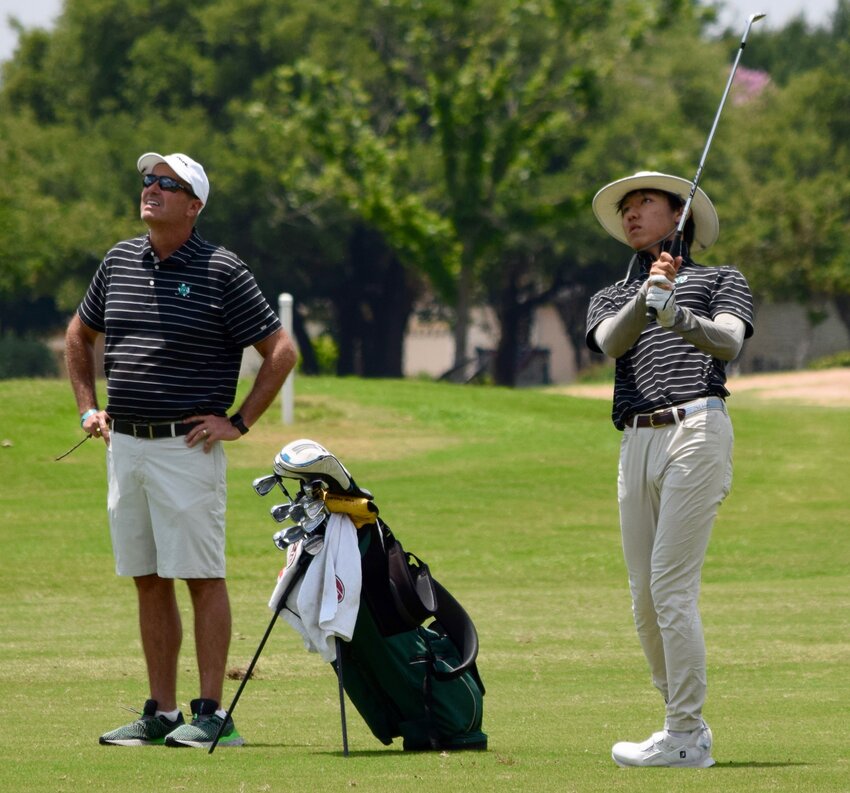 Cedar Park senior Jonathan Kim won the bronze medal at the Class 5A State Golf Tournament Tuesday at White Wing Golf Club in Georgetown.