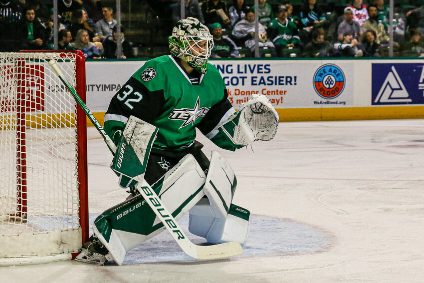 The Texas Stars played the Coachella Valley Firebirds in an AHL game on Tuesday, March 21, 2023 at the H-E-B Center in Cedar Park, Texas.  (Andy Nietupski / TTL Sports Media; T: @TTLSports: IG: @TTLSportsMedia)