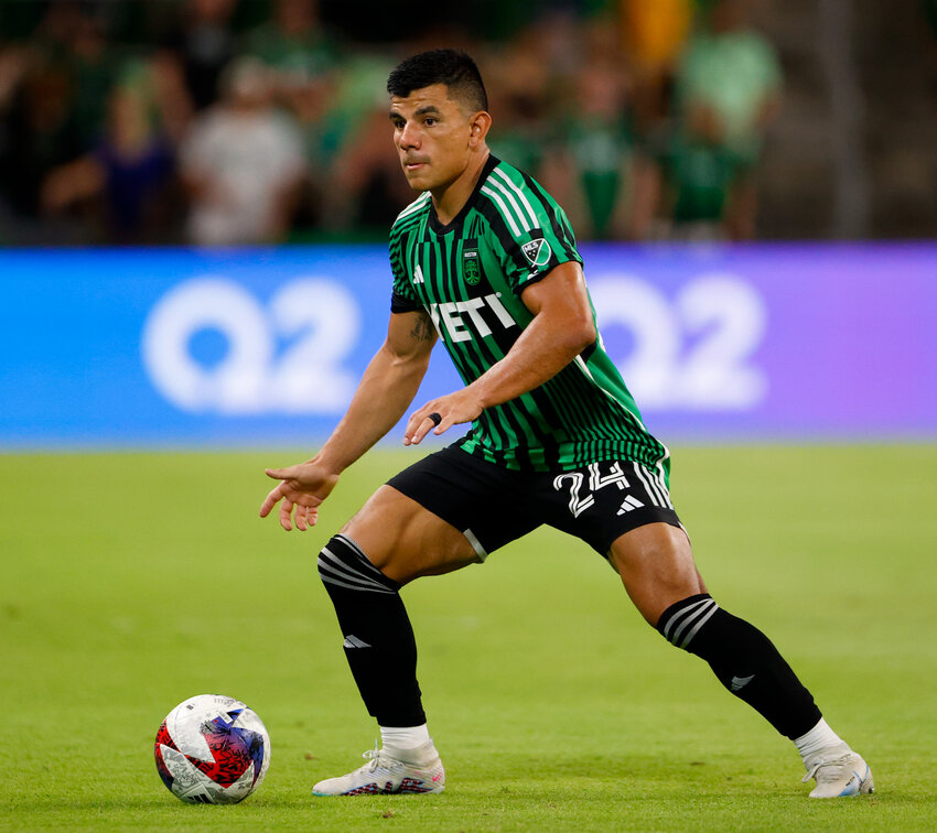 Austin FC defender Nick Lima (24) scored the Verde &amp; Black's lone goal in a 1-1 draw at Inter Miami on Saturday.