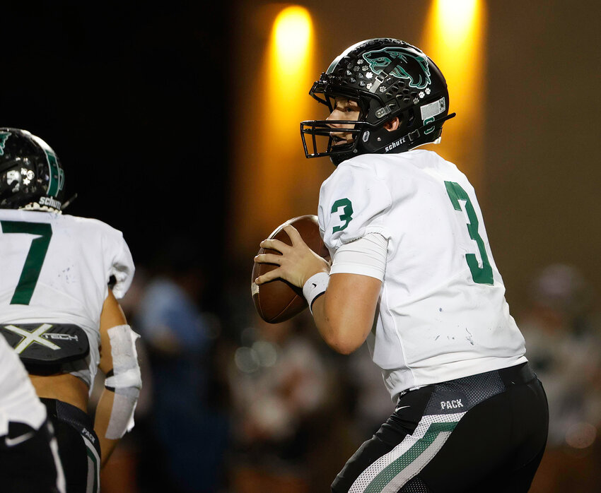 Cedar Park quarterback Ayden Arp passed for a career-high 286 yards in his final game for the Timberwolves, as Cedar Park's season came to an end at A&amp;M Consolidated in College Station last Friday.