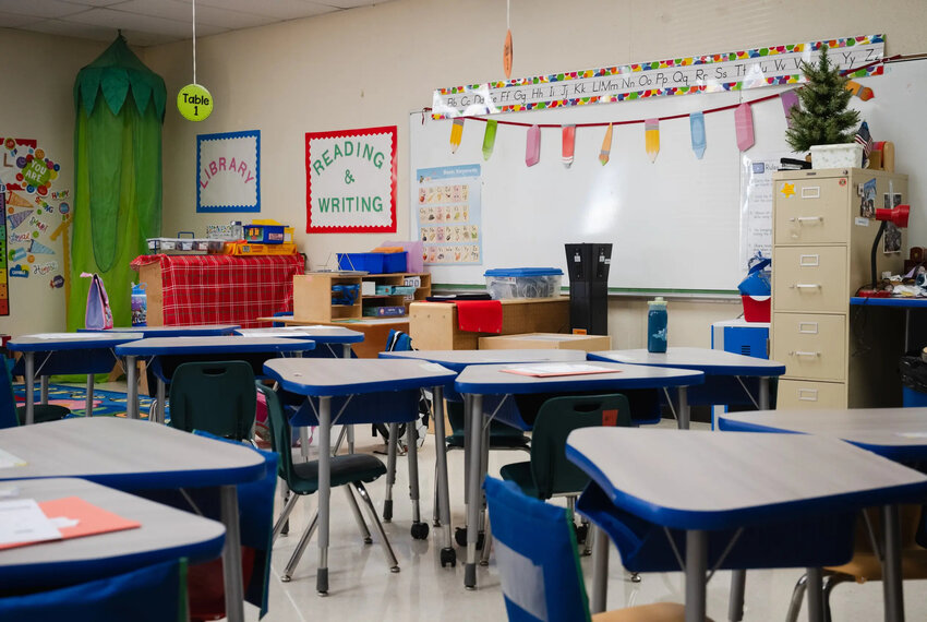 A classroom at Alfonso Borrego Sr. Elementary School in San Elizario on July 23, 2024.