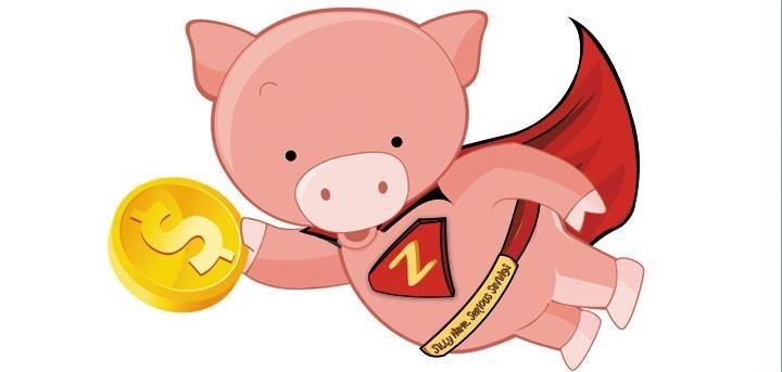 As part of the Victoria Advocate Publishing Company daily deals site, ZoinkyDeals.com, Zoinky the Pig sports many looks. This is Flying Zoinky. image supplied