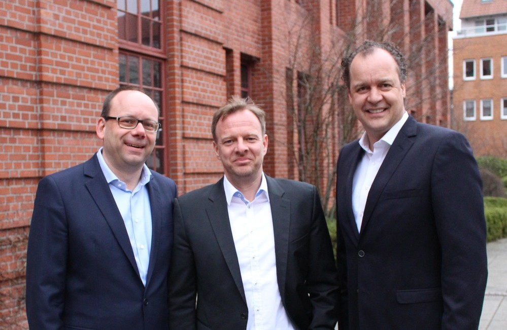 From left, ppi Media CTO Jan Kasten, Managing Director, Sales &amp; Marketing Dr. Hauke Berndt and ppi Media US CEO Markus Feldenkirchen.