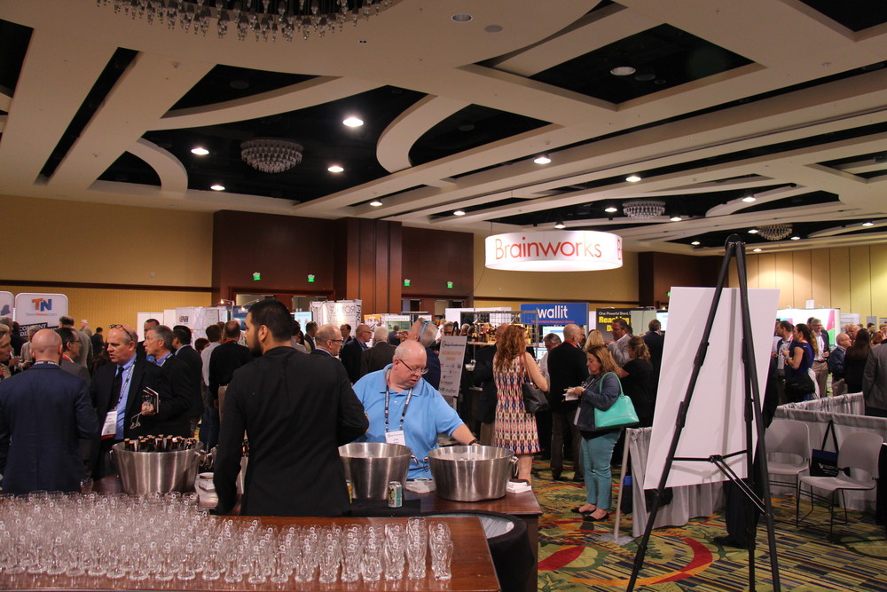 Industry vendors on tap in Orlando. A craft beer tasting was part of the welcome reception in the Exhibit Hall at the Key Executives Mega-Conference, which attracted 90 exhibitors.