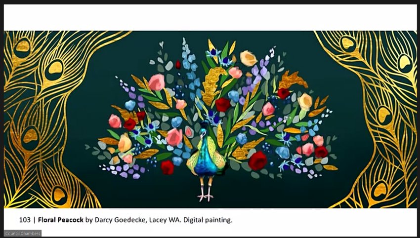 Floral Peacock by Darcy Goedecke
