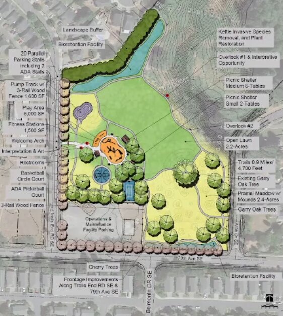 RWD Landscape Architects took into consideration the scale of the park, accessibility, and potential safety concerns when designing the preferred alternative.
