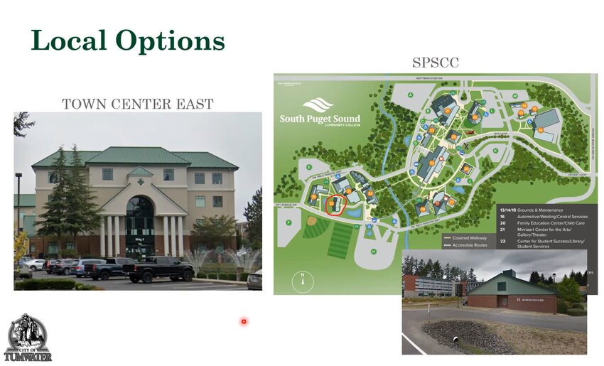 The water resources department considered two rental options: South Puget Sound Community College and Town Center East.