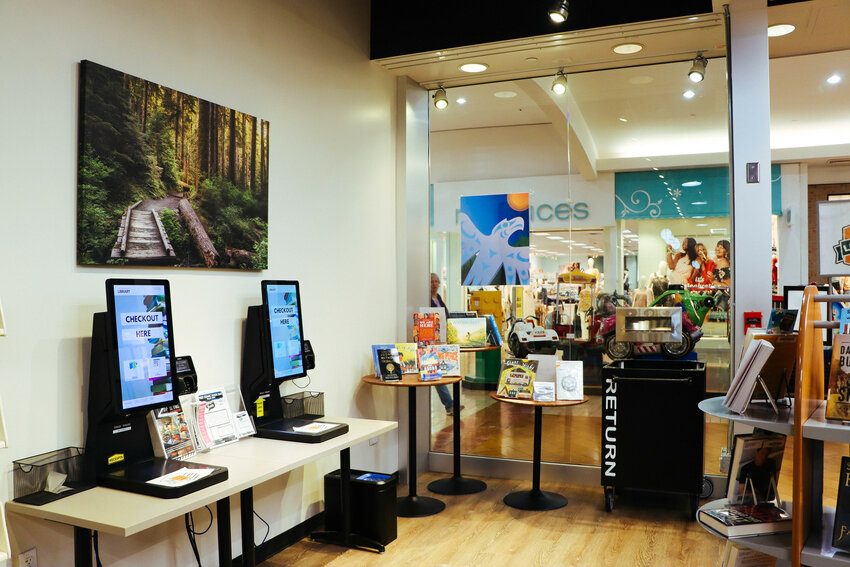 Kiosks at the newly opened location.