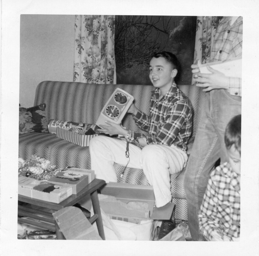 On Christmas day, 1955, Dick received his first radio.
