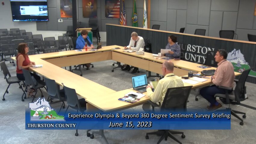 The Thurston Board of County Commissioners held a work session about Experience Olympia and Beyond's assessment of the tourism landscape on Thursday, June 15, 2023.
