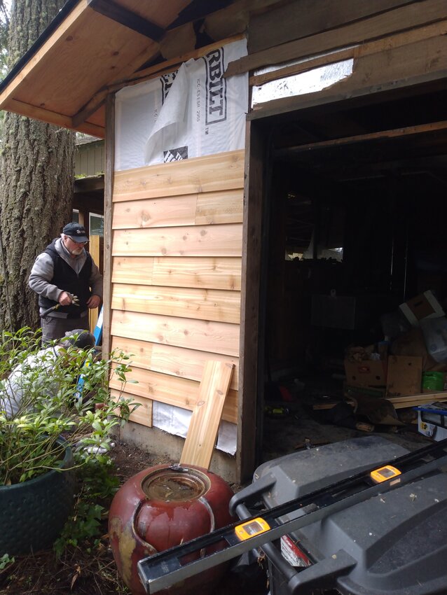 Garage repairs in progress. Spring 2023.