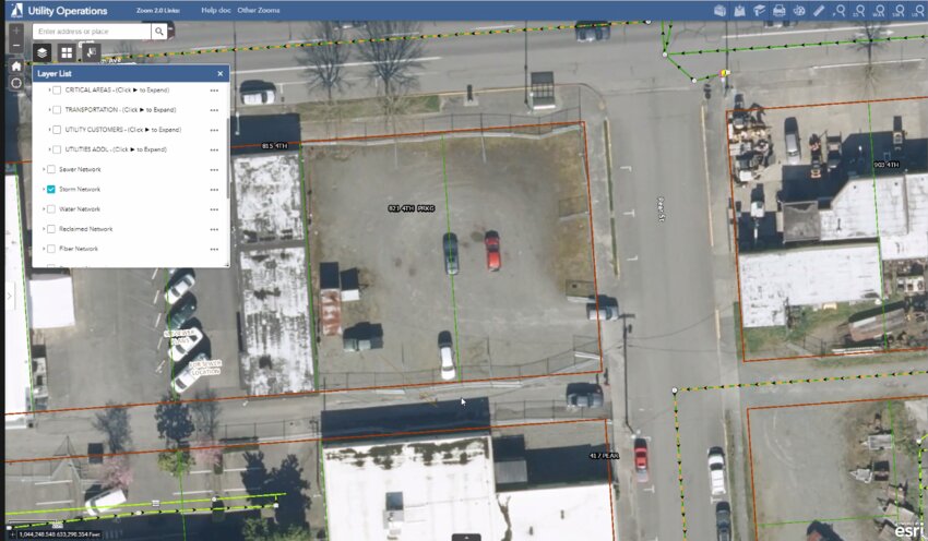 Overhead view of Salvation Army's site for affordable housing for seniors.