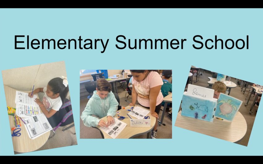 Superintendent Batstone showed some photos of the ELA-focused elementary summer school.